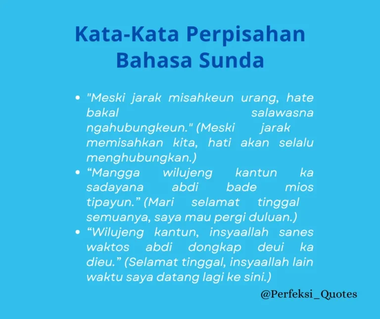 13 Kata-Kata Perpisahan Bahasa Sunda yang Sedih