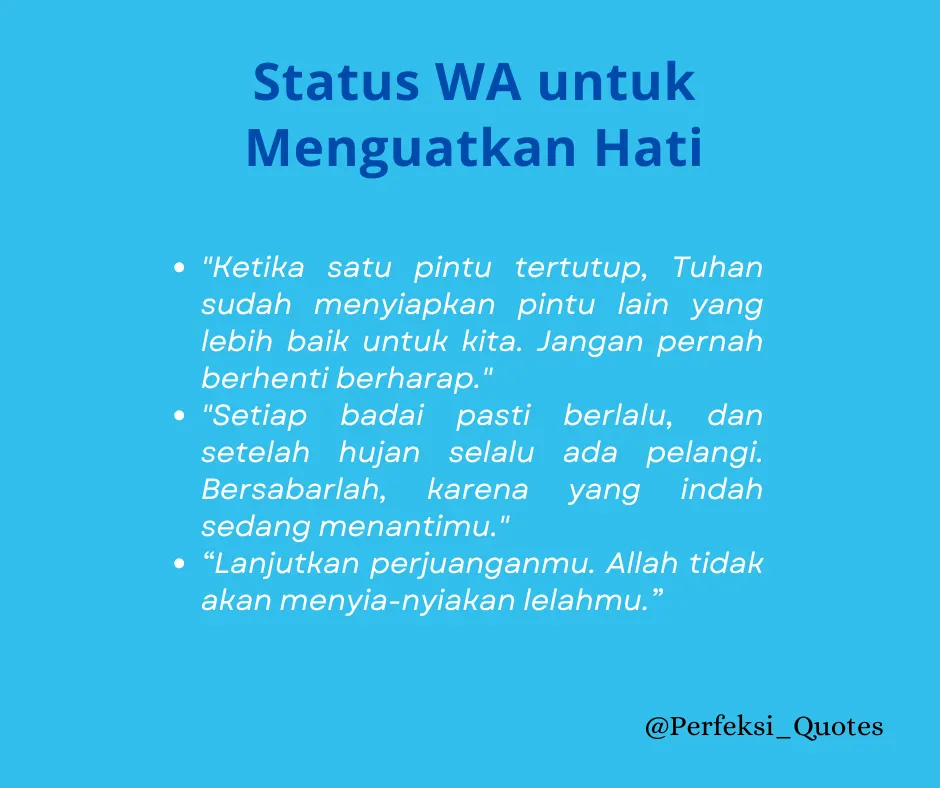 47 Status WA Menguatkan Hati yang Lagi Sedih dan Hancur