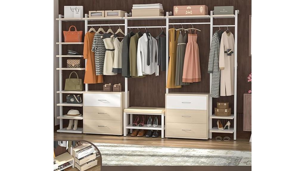 8ft closet organizer system