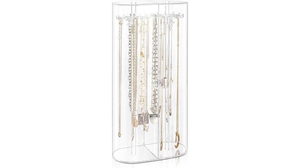 acrylic necklace display organizer