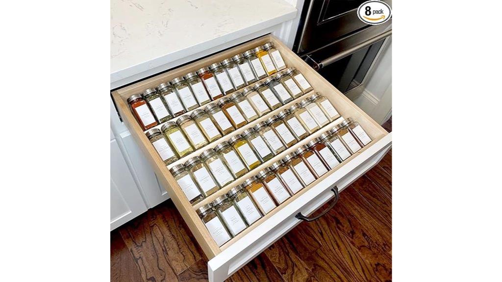 acrylic spice organizer set