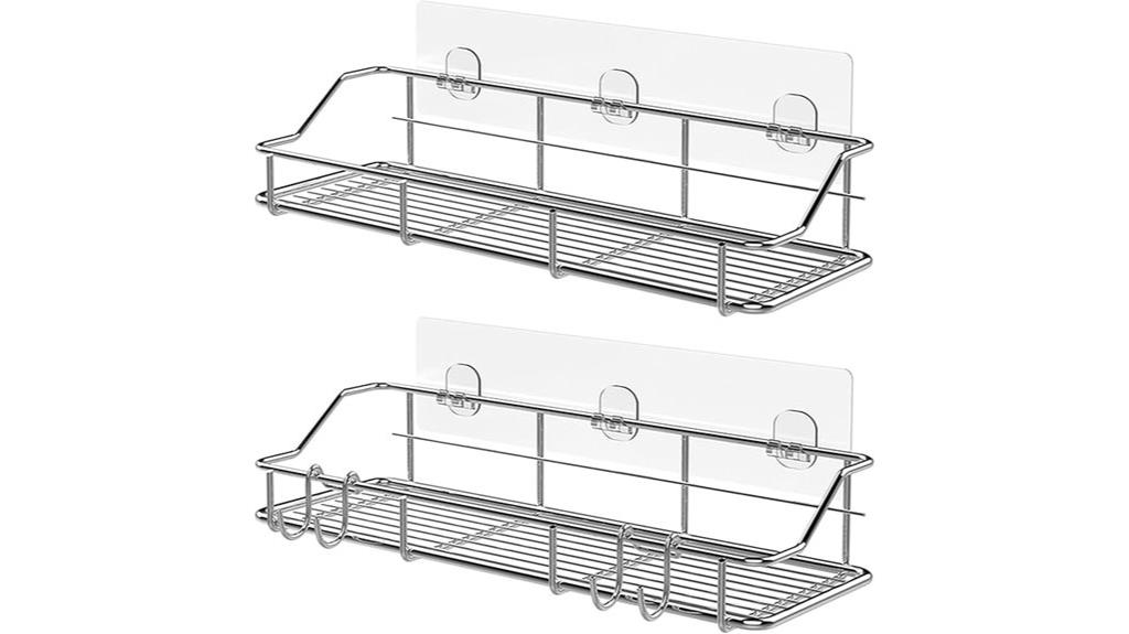 adhesive shower caddy organizer
