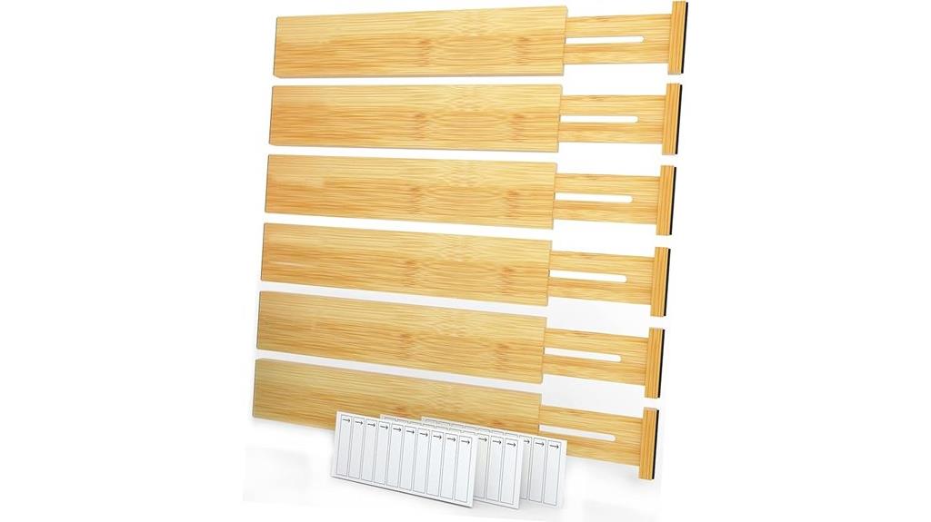 adjustable bamboo drawer dividers