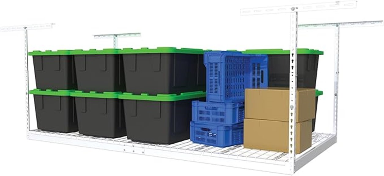 adjustable overhead garage storage