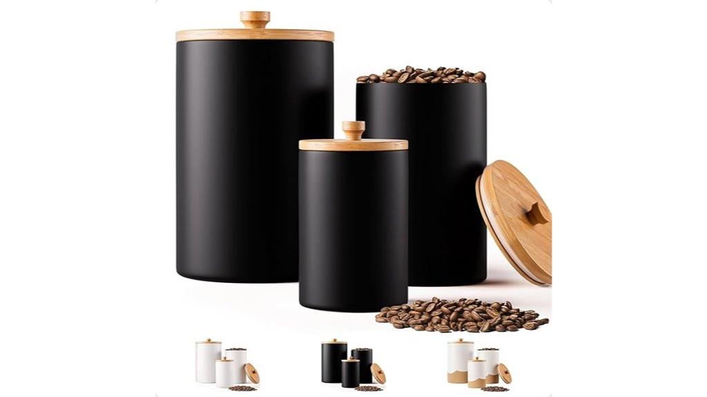 airtight bamboo lid canisters
