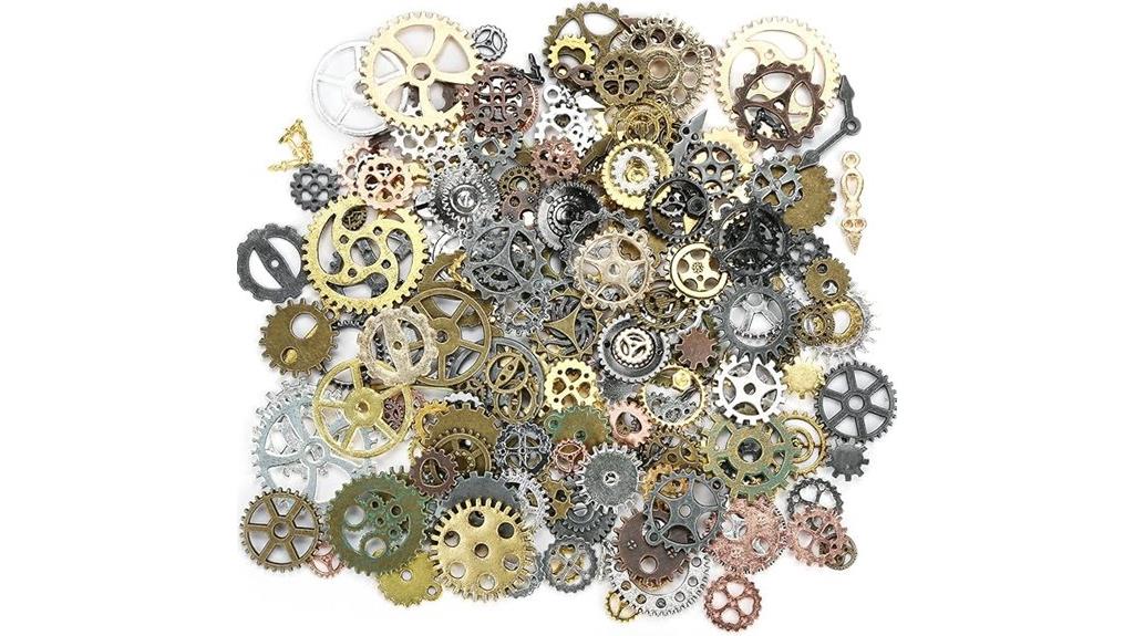 antique steampunk gear pendants