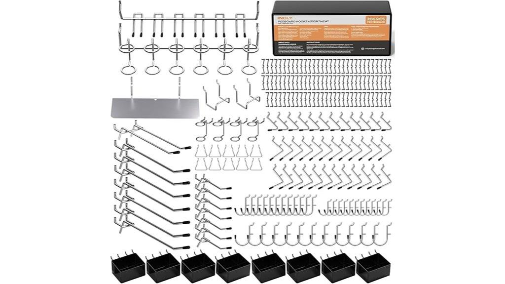 assorted pegboard hook set