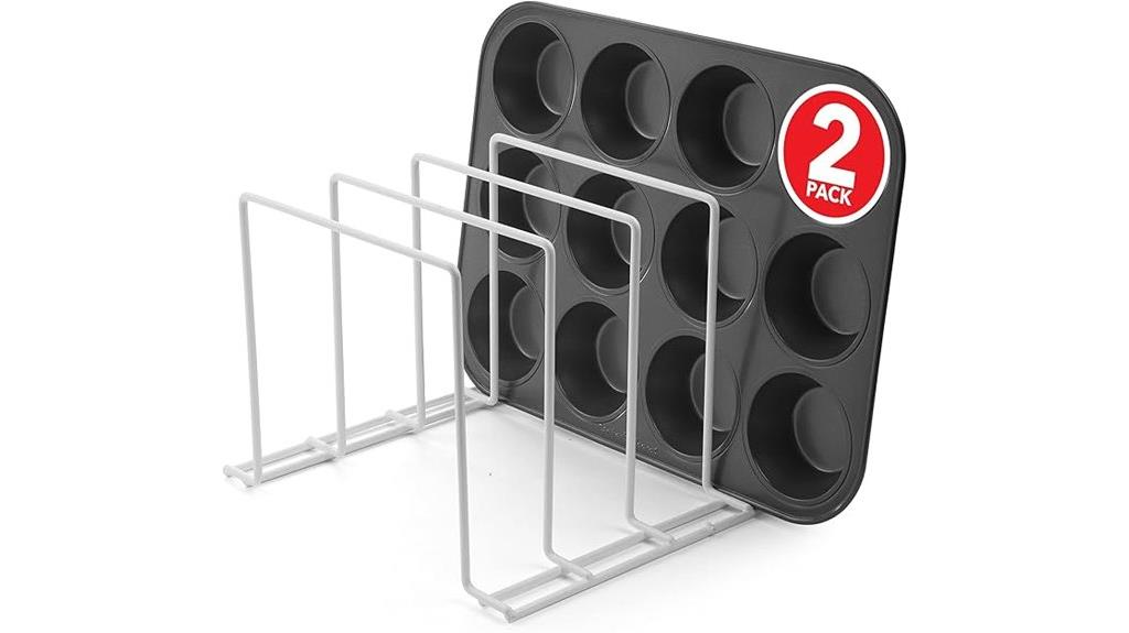 baking pan organizer rack