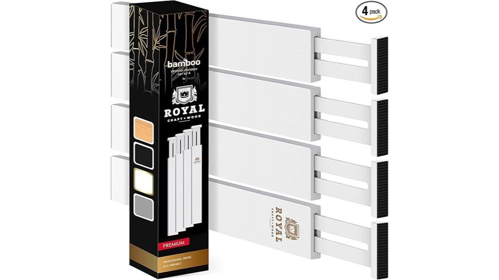 bamboo drawer dividers set