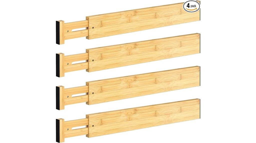 bamboo drawer organizer dividers