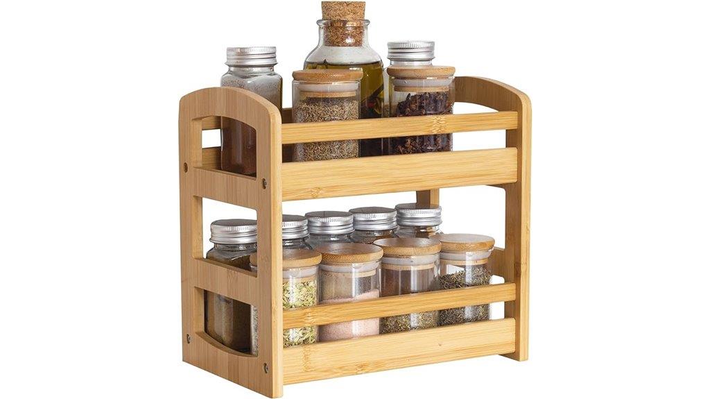 bamboo spice caddy organizer