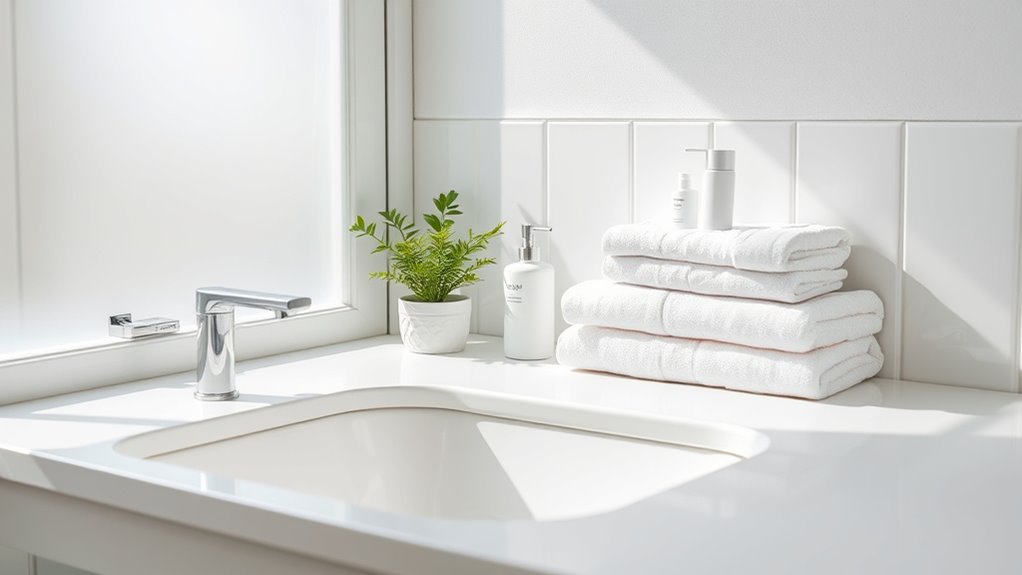 bathroom organization and cleaning