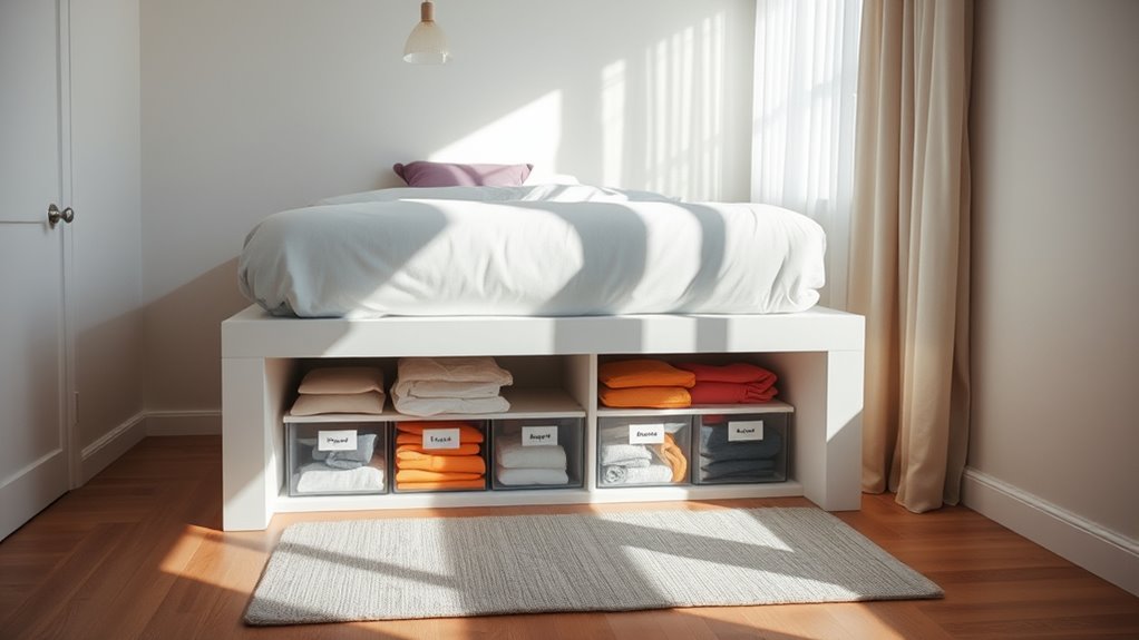 bedding and linens organization