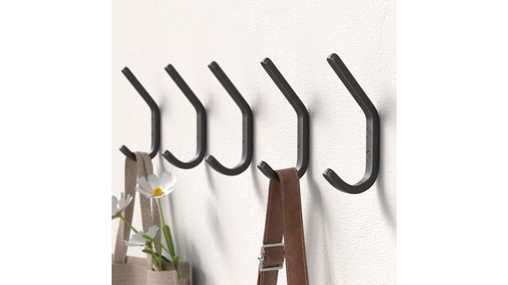 black double coat hooks