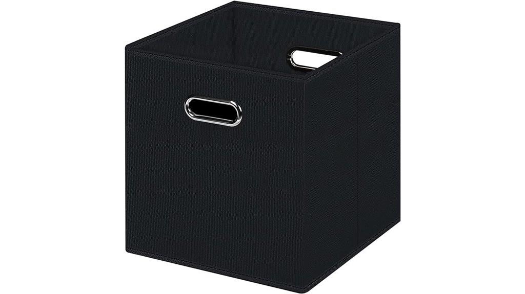 black storage cubes organizer