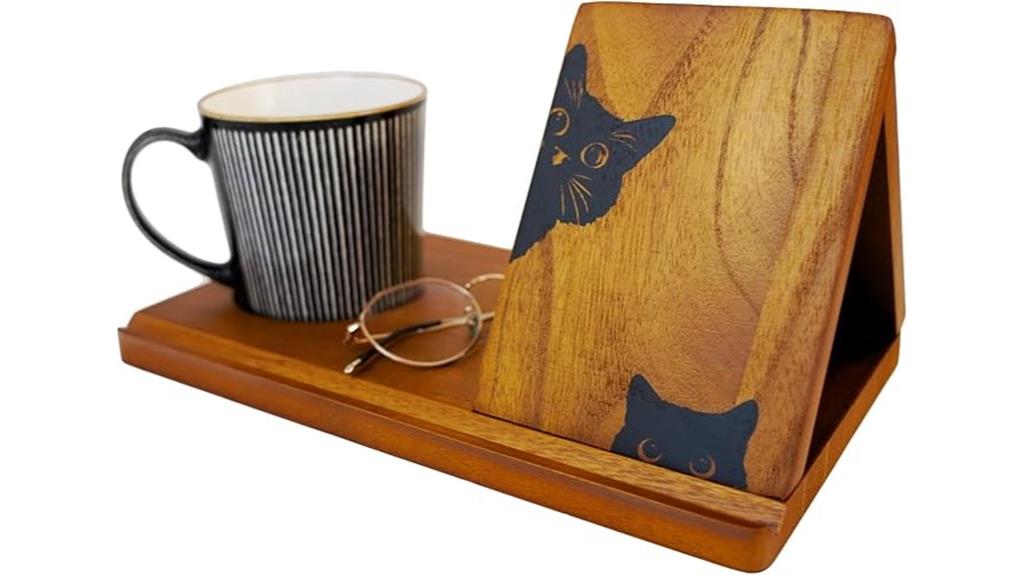 book stand with cup holder