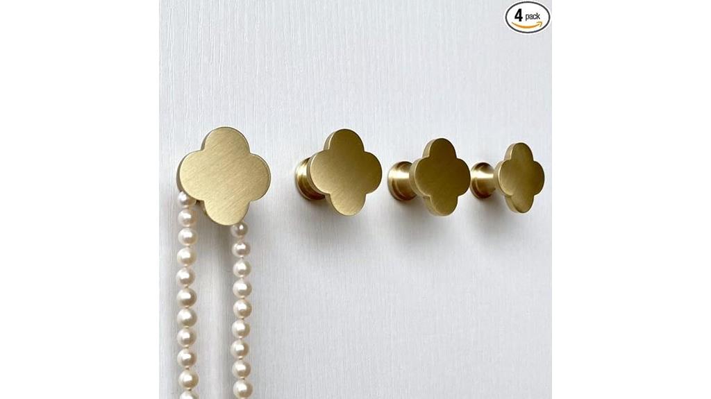 brass wall hooks set