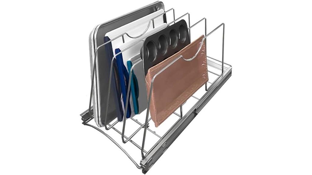 cabinet cookie sheet organizer