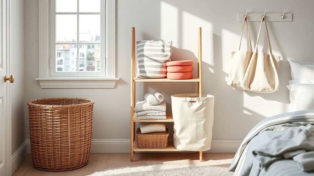 choosing bedroom laundry organizers