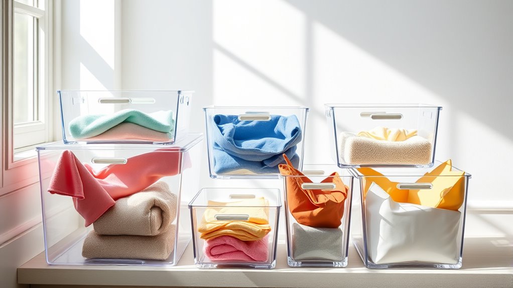 choosing clear storage bins