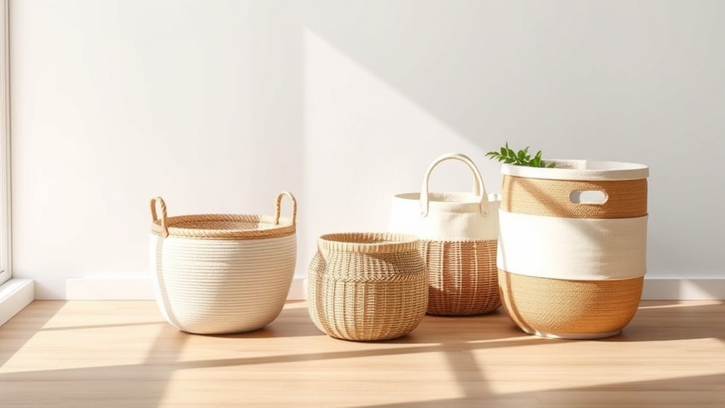 choosing sleek minimalist baskets