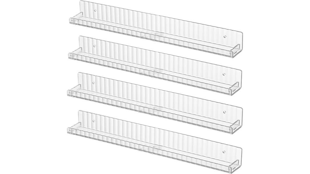 clear acrylic wall shelves