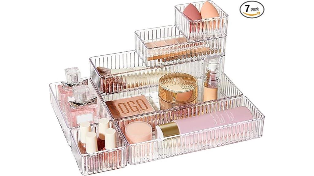 clear drawer organizer bins
