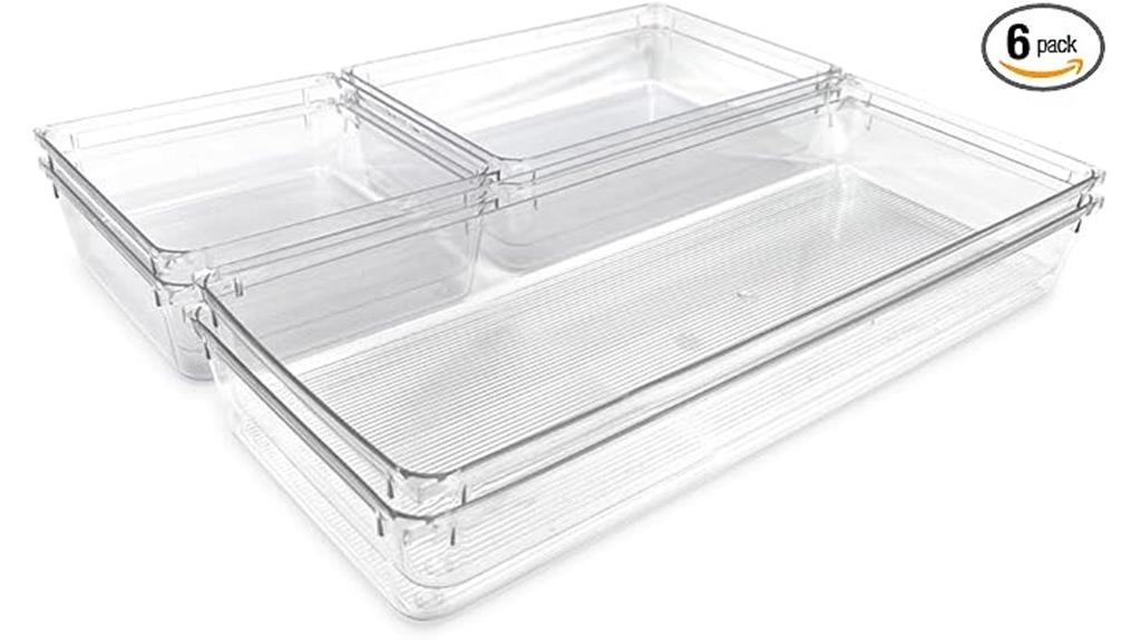 clear drawer organizer set