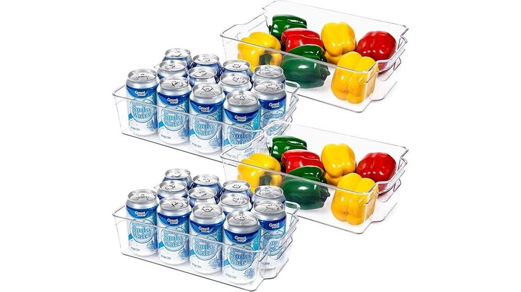 clear fridge storage bins