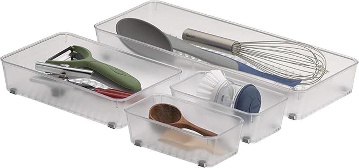 clear frost drawer organizers