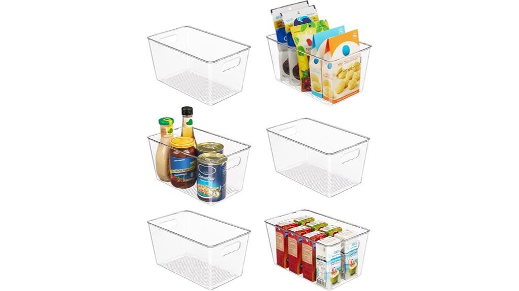 clear plastic storage bins