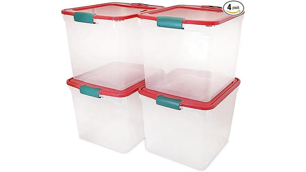 clear plastic storage bins