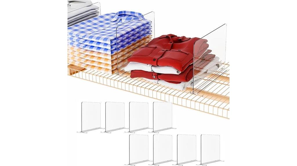 clear shelf dividers pack