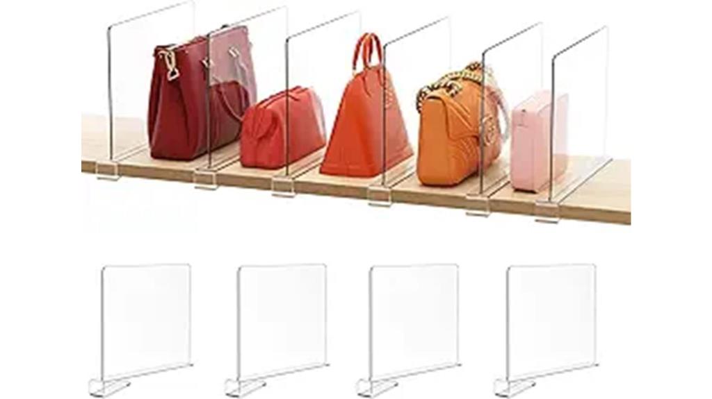 clear shelf dividers pack