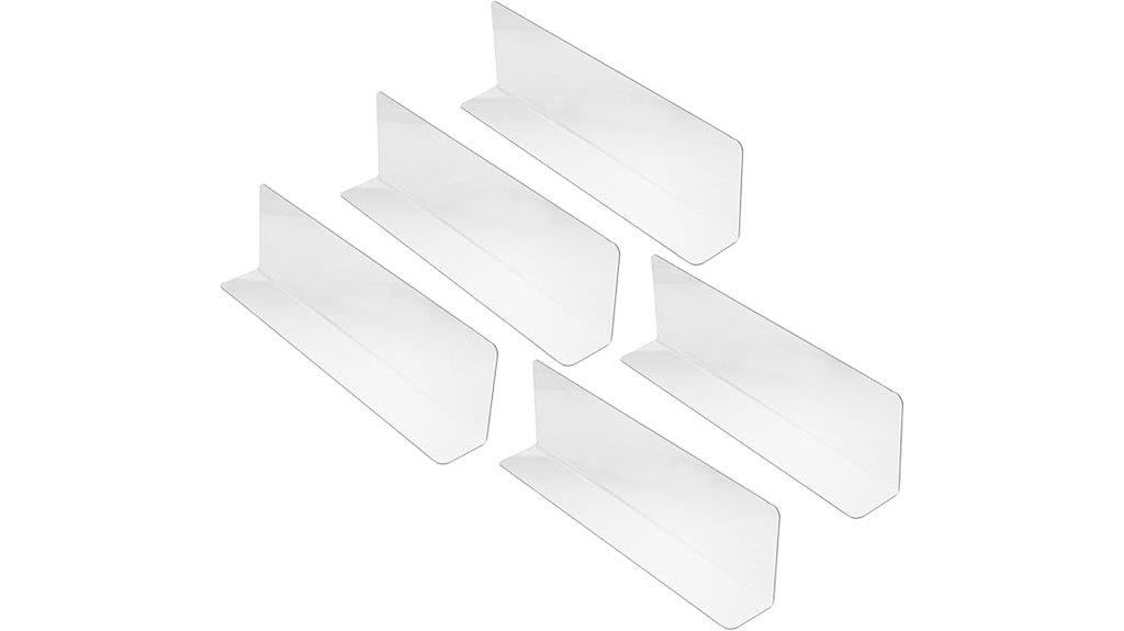 clear shelf dividers set