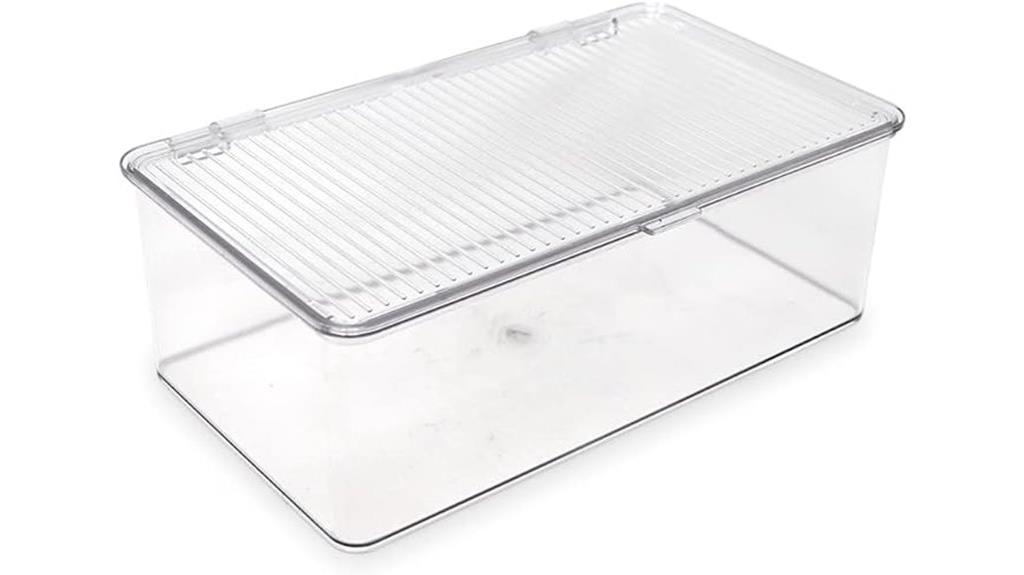 clear stackable organizer bin