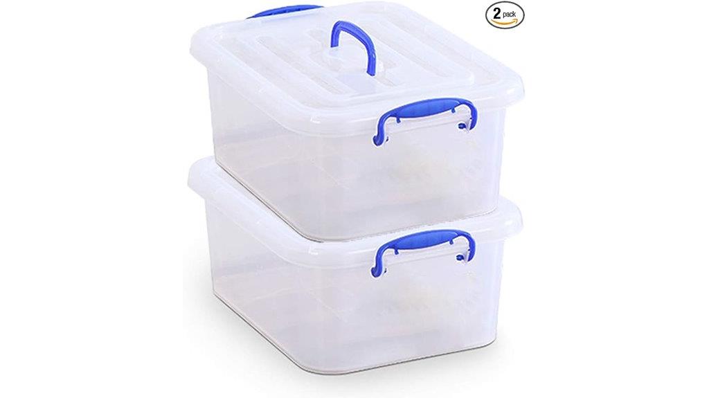 clear storage bins pack