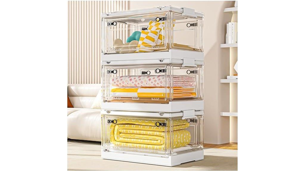 clear storage bins with lids