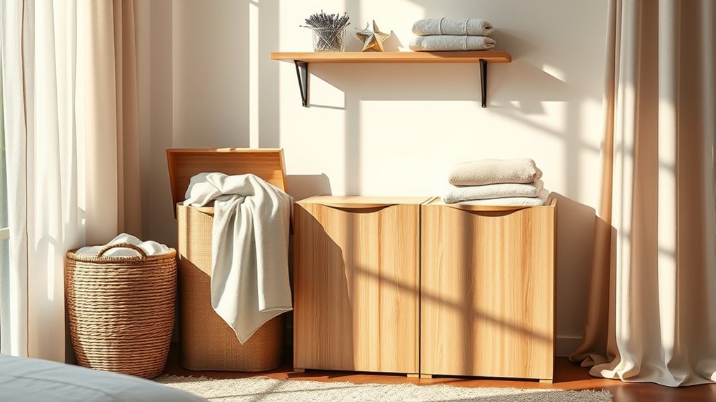 clutter free bedroom laundry solutions