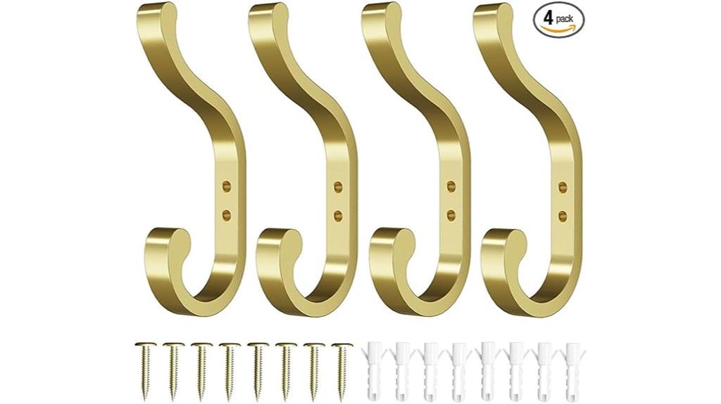coat hooks pack of four