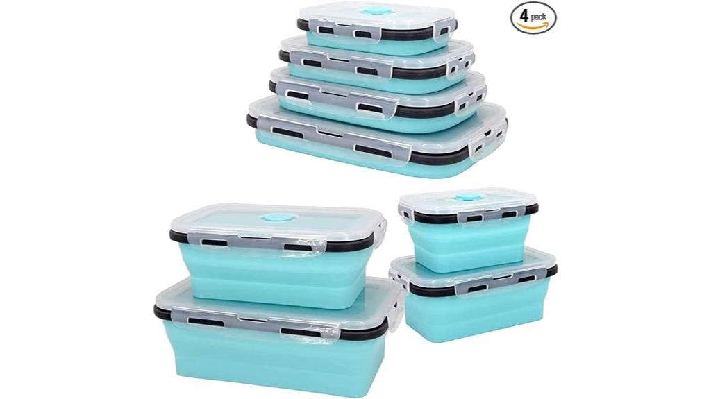 collapsible food storage containers