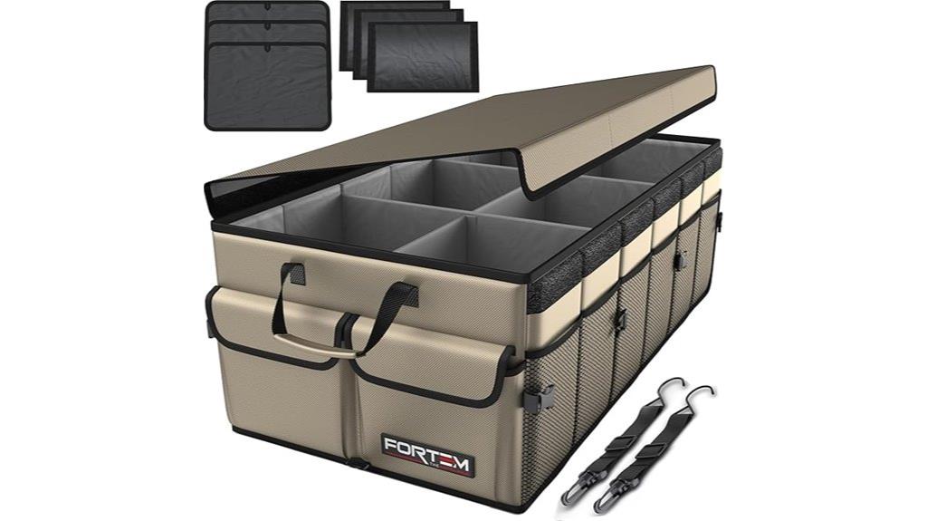 collapsible multi compartment car organizer