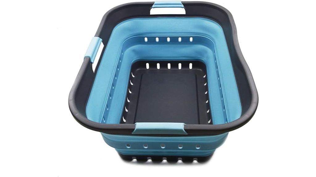 collapsible plastic laundry basket