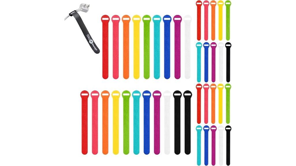 colorful self gripping cable ties
