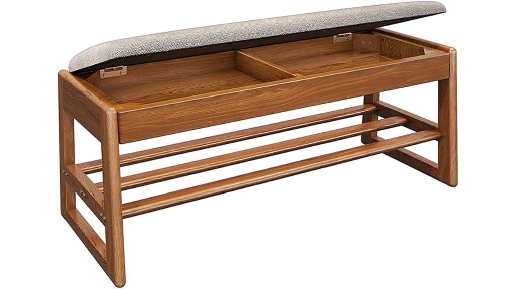 comfortable shoe storage bench