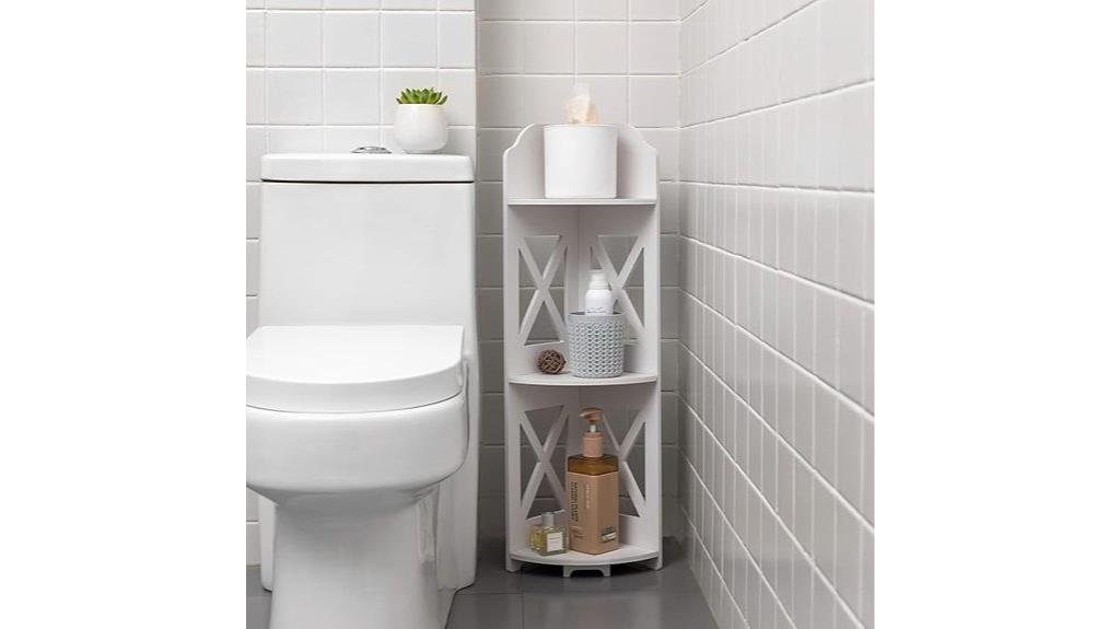 corner storage for bathroom