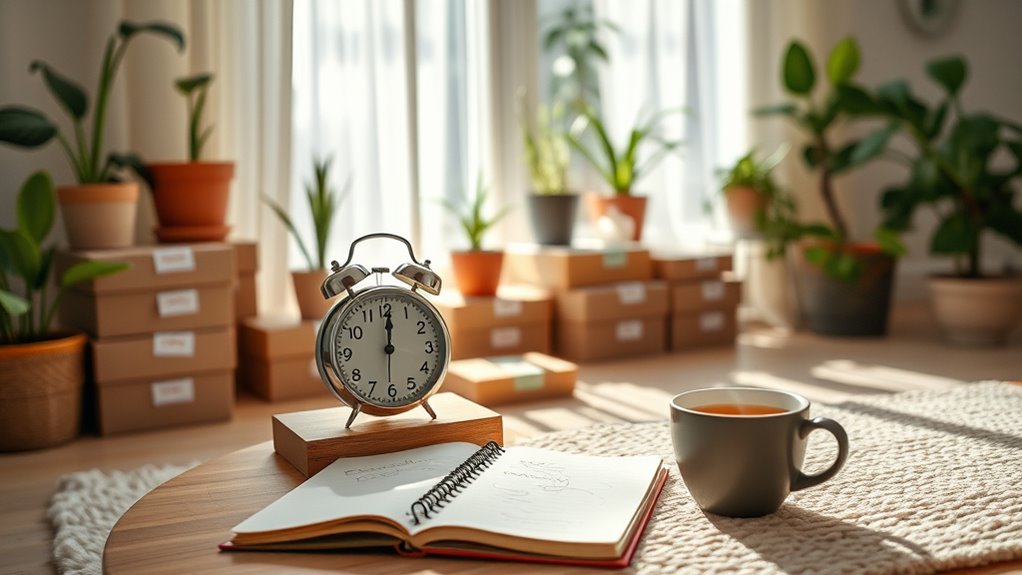 decluttering schedule and deadlines