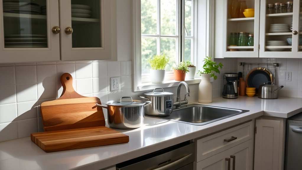 decluttering the kitchen space