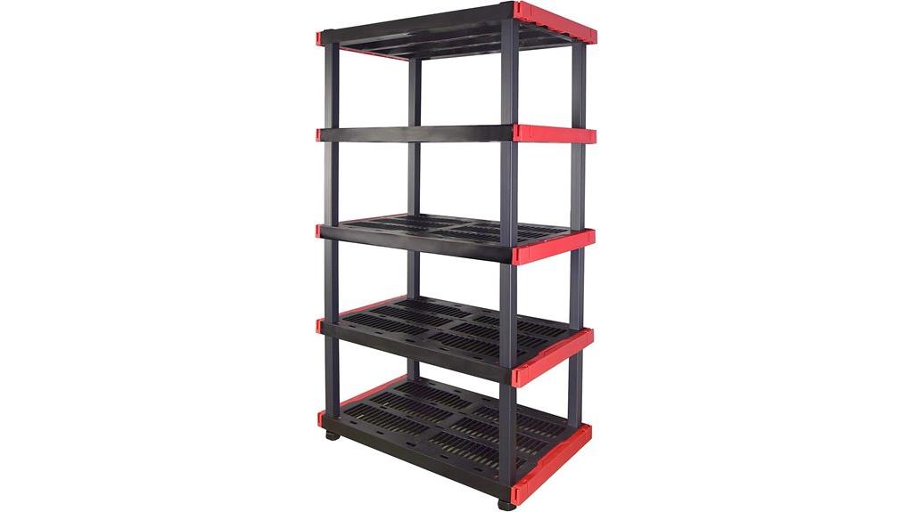 durable five tier storage rack