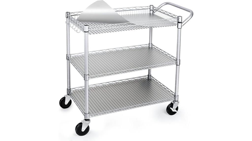 durable rolling utility cart